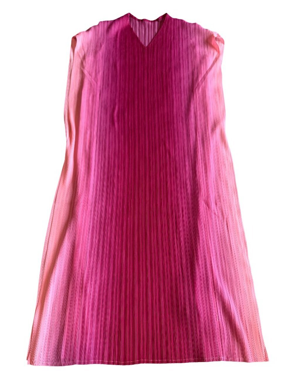 Beulah Style Pink Ombre Midi Dress Shift Oversized Flowy Party One Size Women's